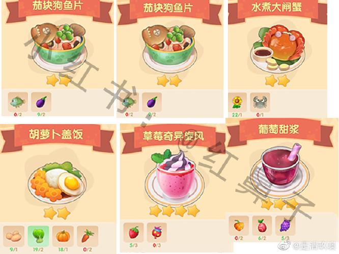 摩尔庄园餐厅菜谱攻略缩略图