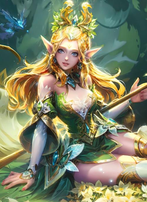 游戏广告中的精灵美女