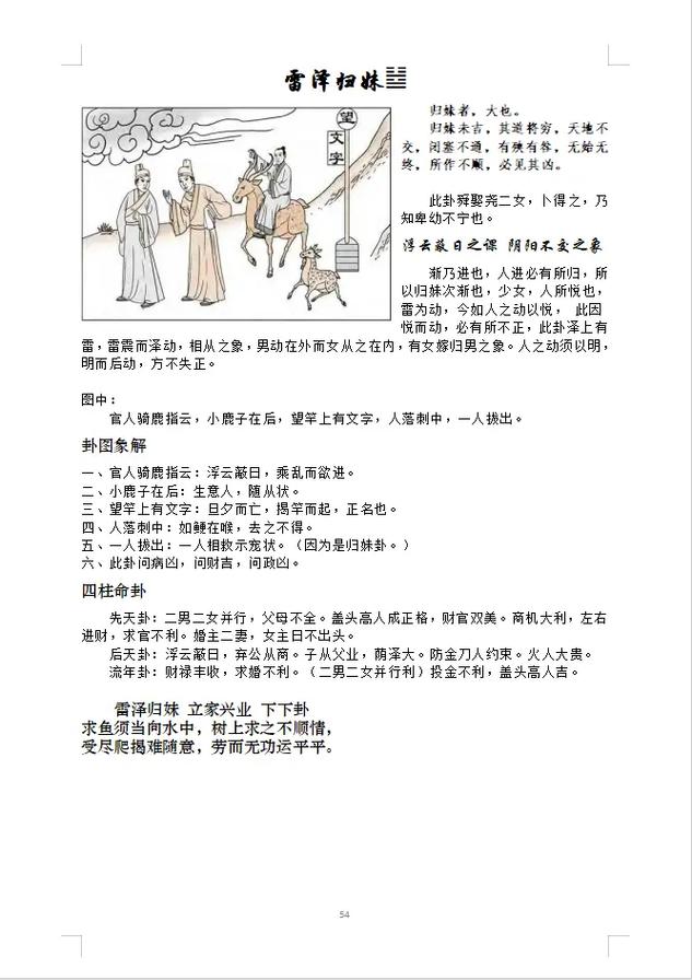 归妹卦占筮吉凶