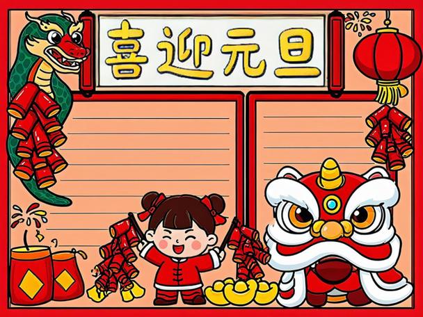 庆元旦手抄报简单漂亮