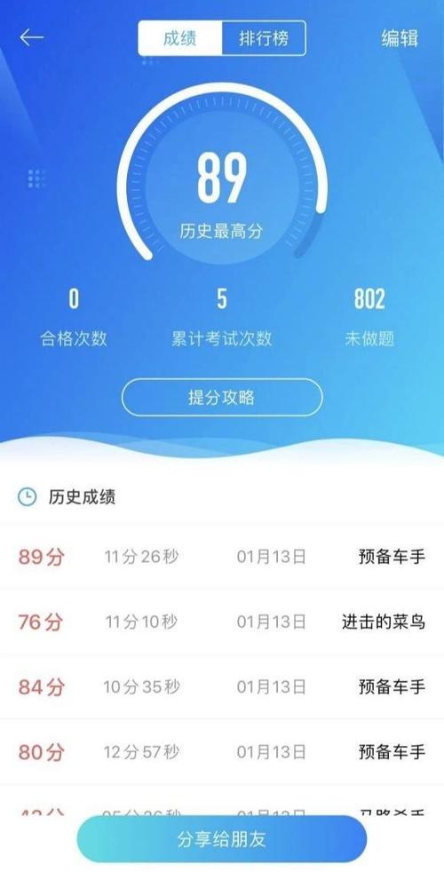 科目一到科目四成绩查询