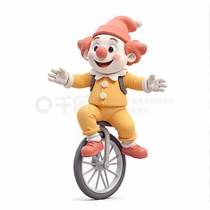 动画片里面有一个骑独轮车的截图