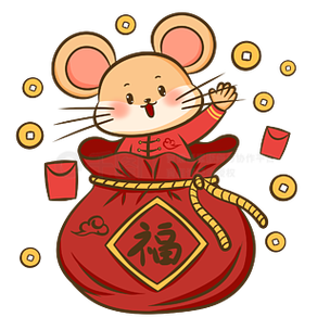 福袋上老鼠的寓意图标