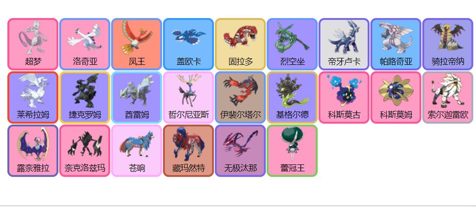 宝可梦传说中的宝可梦