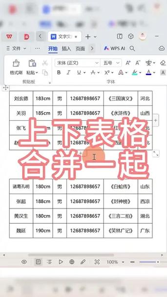 wps怎么合并两个表格图标