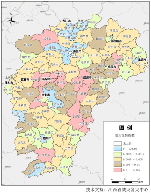 江西省地图各市县