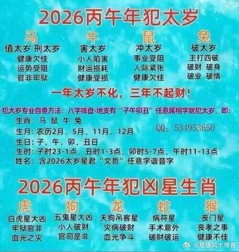 属马2026年灾祸有哪些