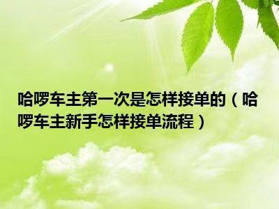 哈啰车主新手怎样接单流程缩略图