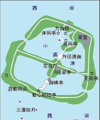 三潭印月地图