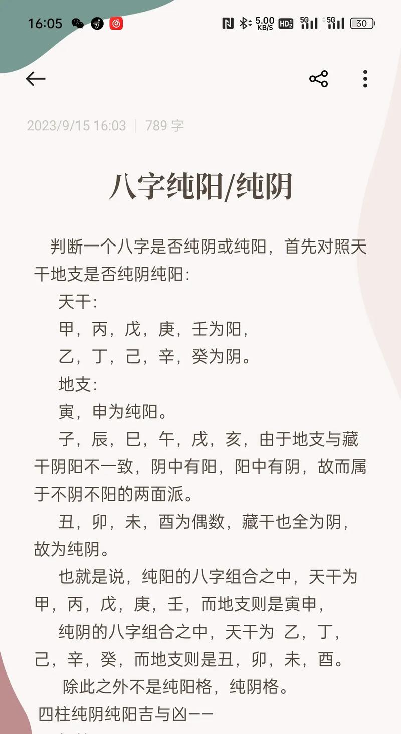 纯阳八字