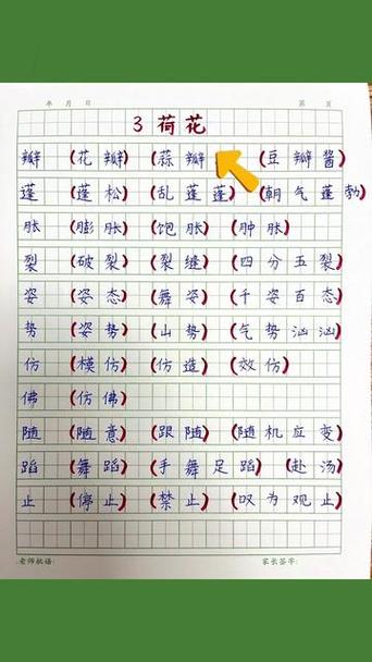 三年级生字笔记