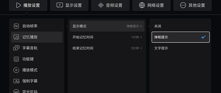 播放器设置