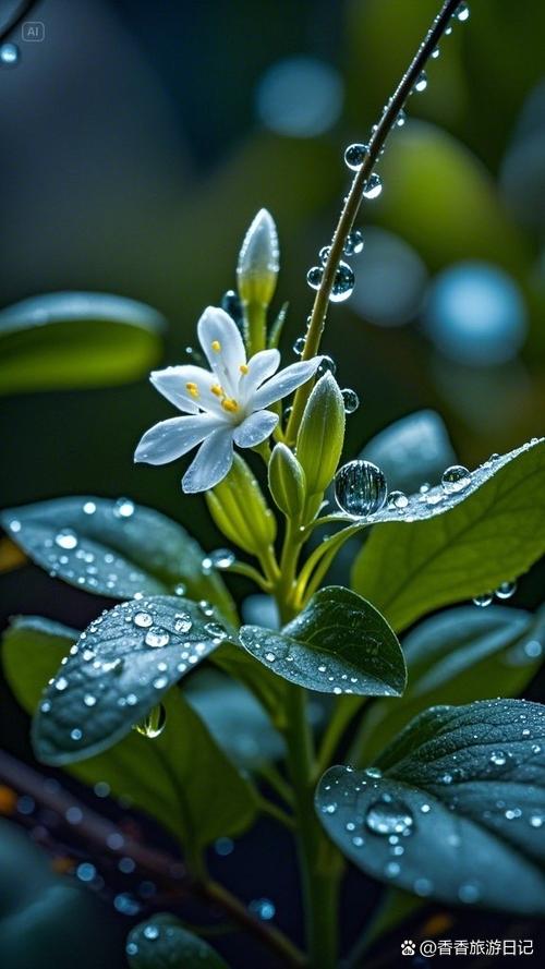 露水花朵图片