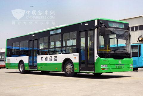金旅混合动力公交车