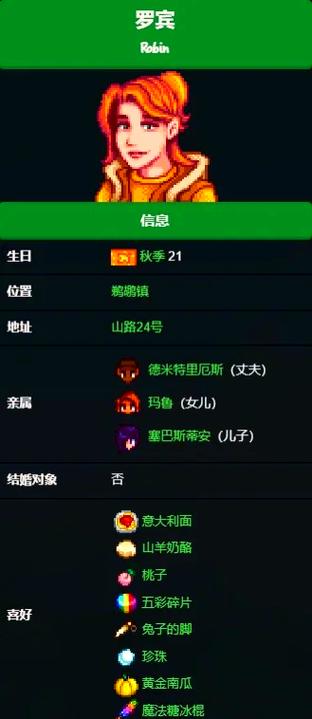 星露谷物语怎么娶罗宾图标