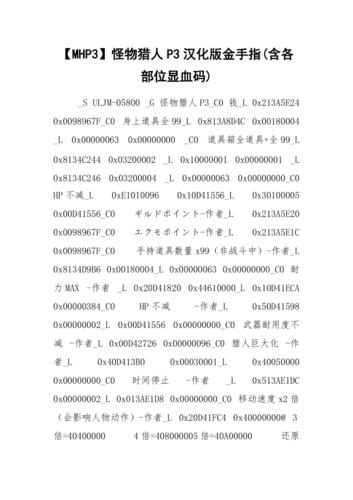 mhp3护石金手指
