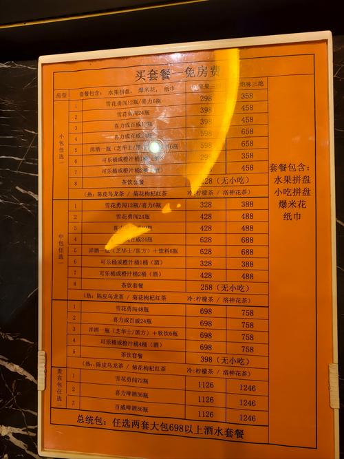 ktv包厢价格截图