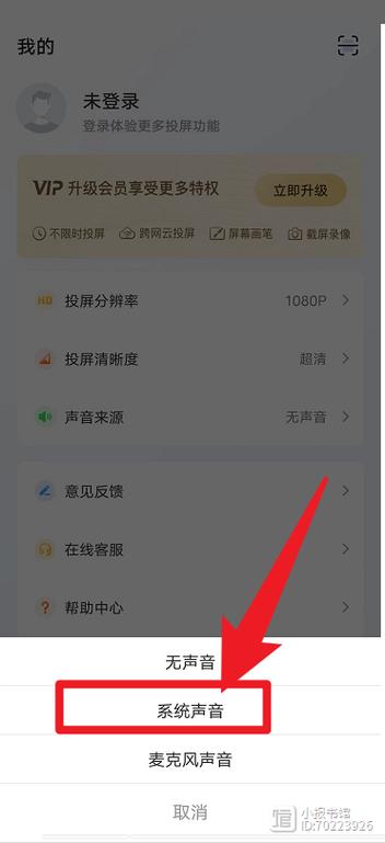 手机投屏打开声音的方法