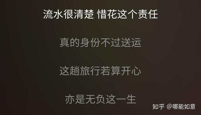 流水很清楚惜花这个责任歌词