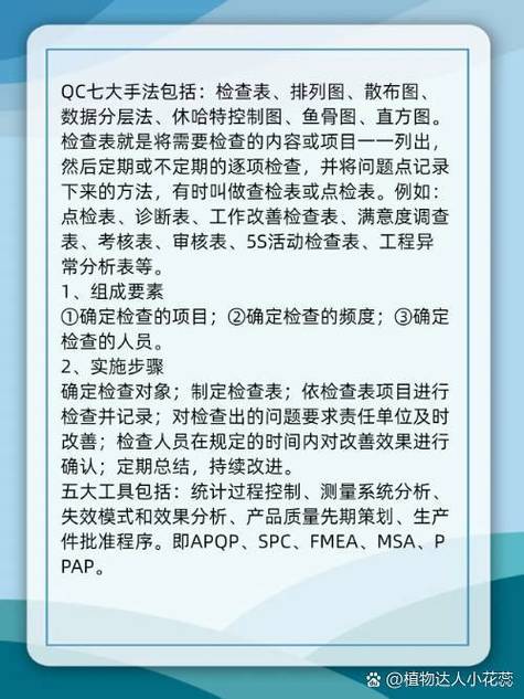 质量5大工具和7大手法