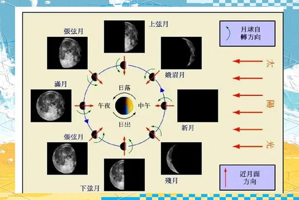 新月 弯月 满月 残月