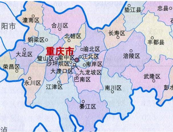 重庆市行政区划图缩略图