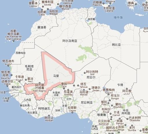 马里地图高清中文版