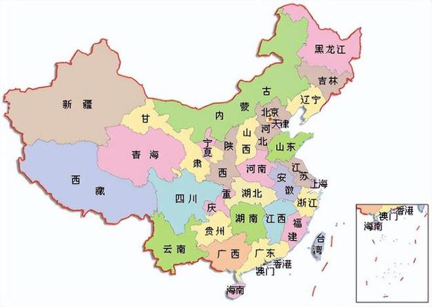 中国34个省地图全图图标