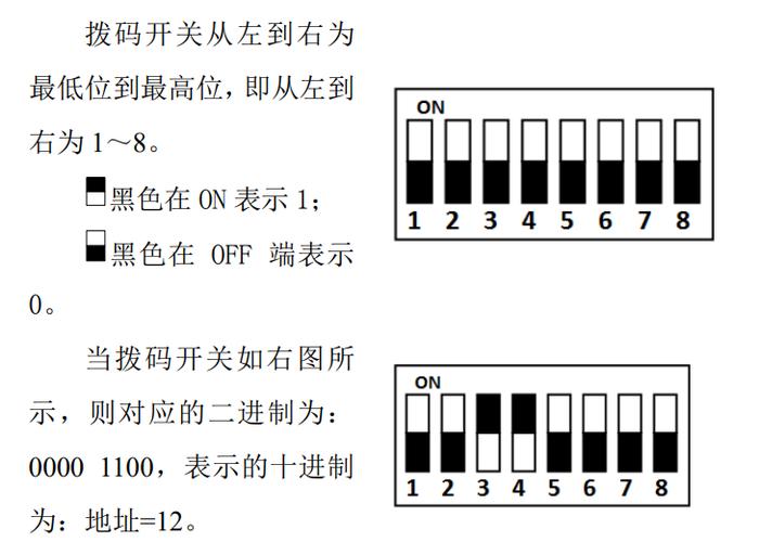 一键启动拨码示意图