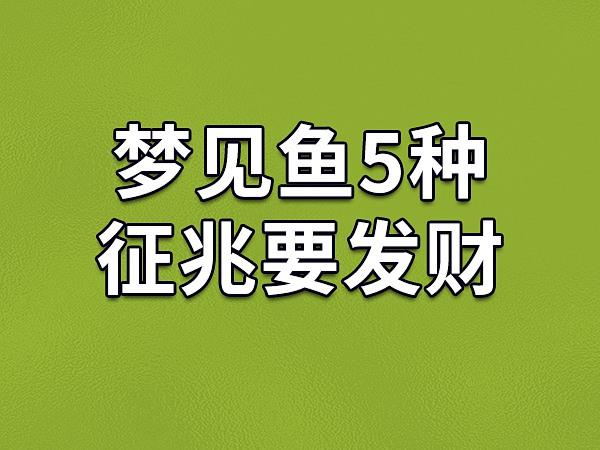 梦见鱼跳上岸要发财
