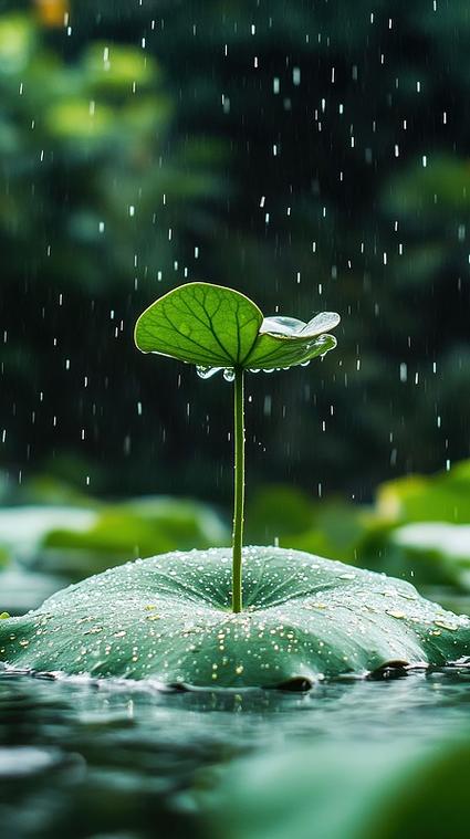 雨滴图片唯美意境