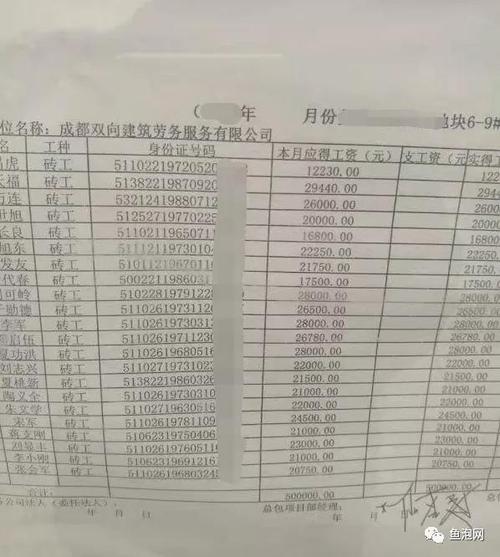 搬砖工资截图