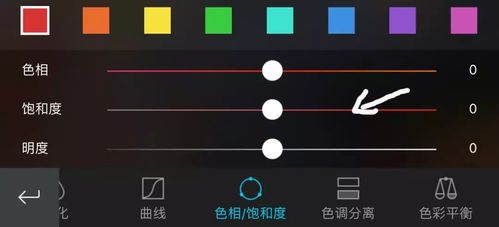 美图秀秀预览模板的色相效果