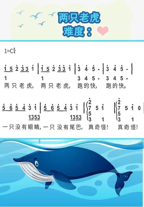 拇指琴新手俩只老虎怎么弹