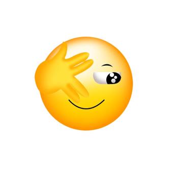 双手捂眼睛小黄脸表情图标