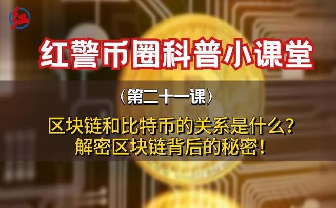 比特币和区块链的关系图标