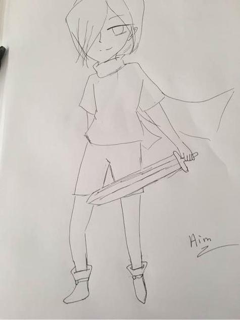 我的世界him素描画