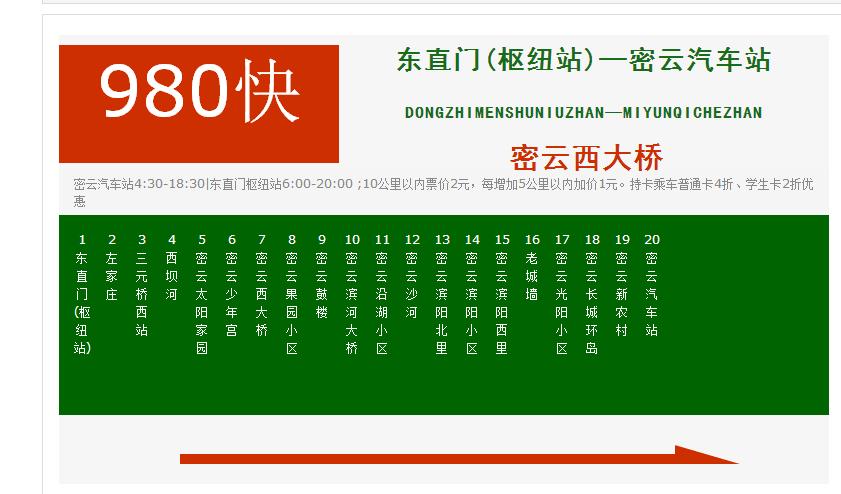 北京980路全程路线图