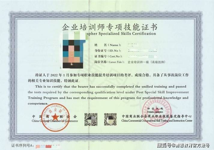 国家认可的培训师资格证