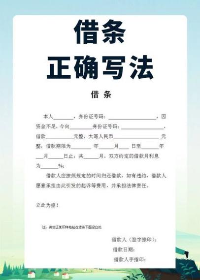 简单的借条怎么写截图
