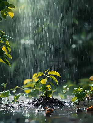春雨的视频素材截图