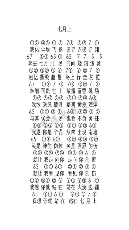 二次元简谱