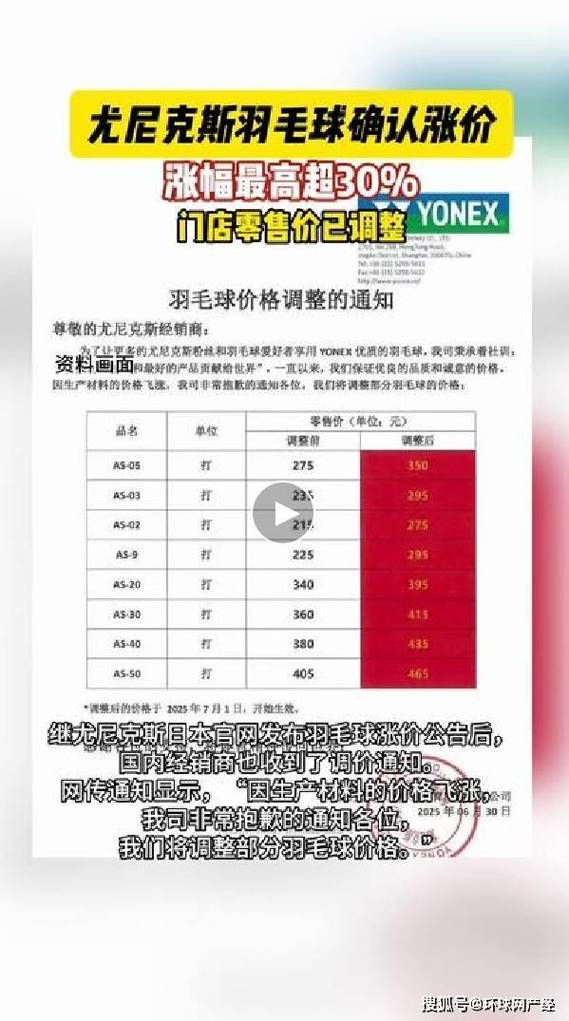 羽毛球价格一览表
