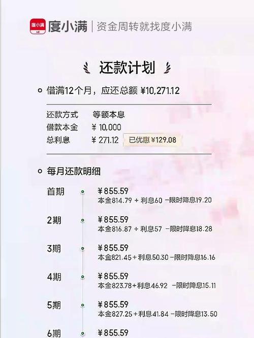 度小满10000利息一天是多少