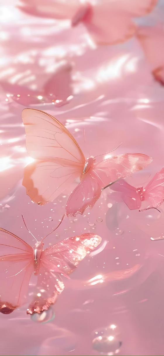 苹果手机粉色屏保截图