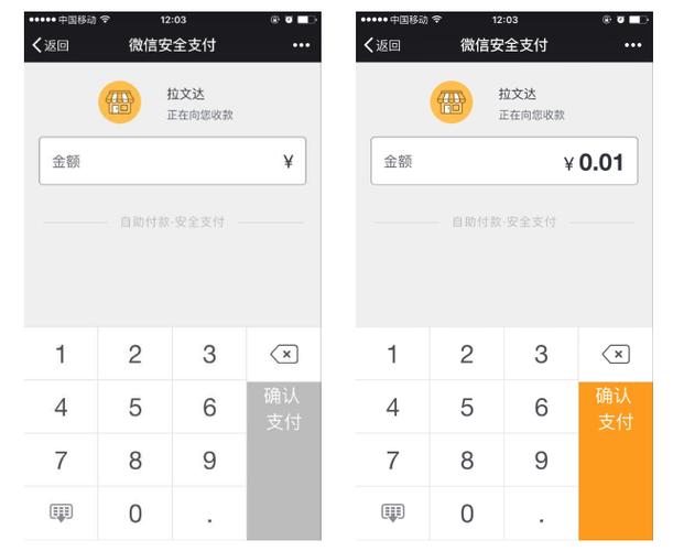 付款后请主动出示付款页面图标