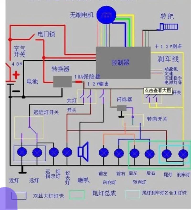 电动三轮车线路图与接线图截图