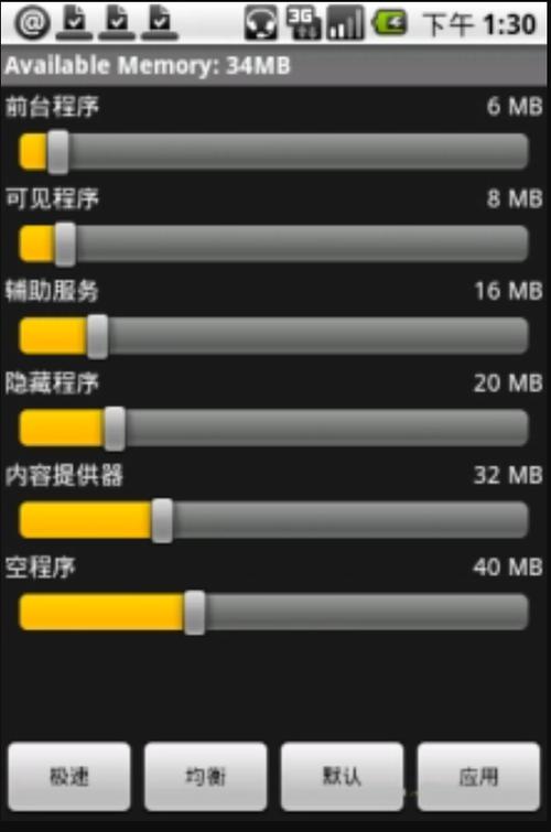 安卓ram管理截图