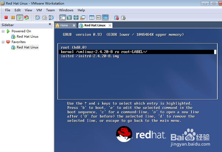 redhat忘记root密码截图