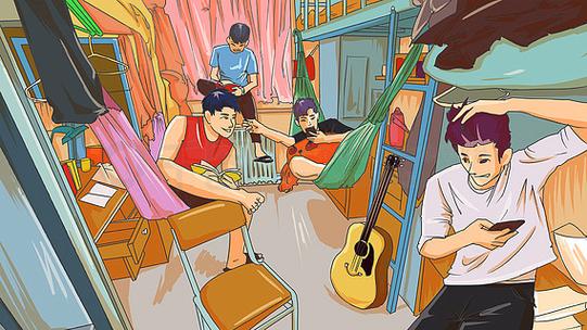 寝室漫画图标